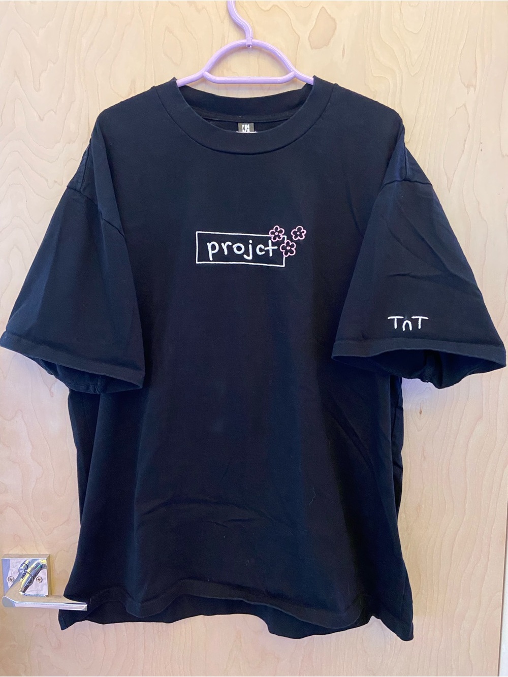Embroidered Black T-Shirt